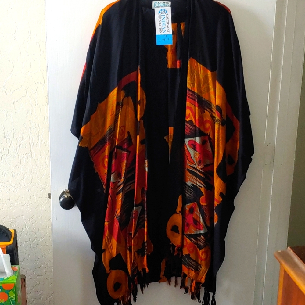 Stunning Indian design long skirt w/fringed shawl. In Southwest Indian Catalog